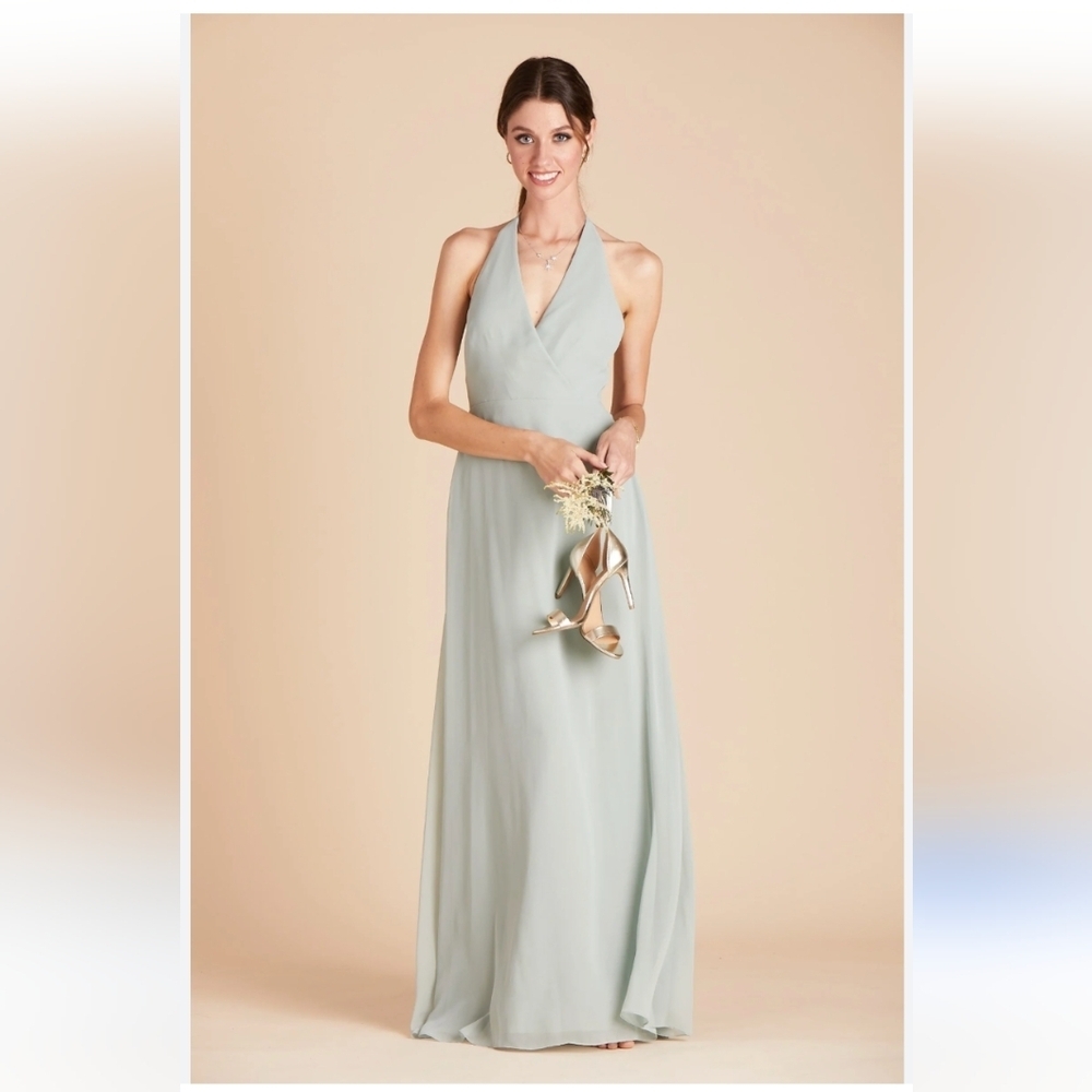 Birdy Grey Moni Chiffon Dress Women's 2XL Sage Maxi Dress Gown